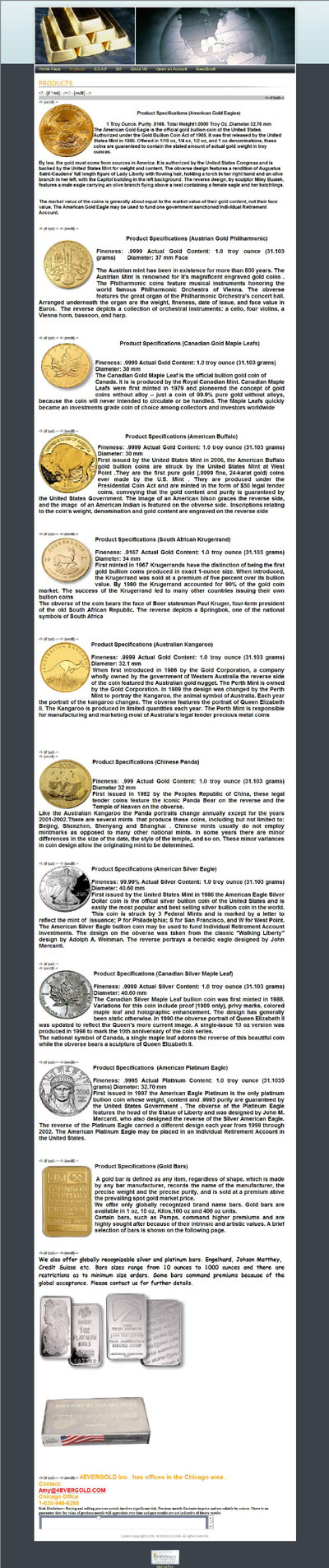 4EverGold 4 Ever Gold of Illinois Gold Bullion Page